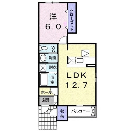 ＪⅡ・ＹＯＳＨＩＤＡの物件間取画像